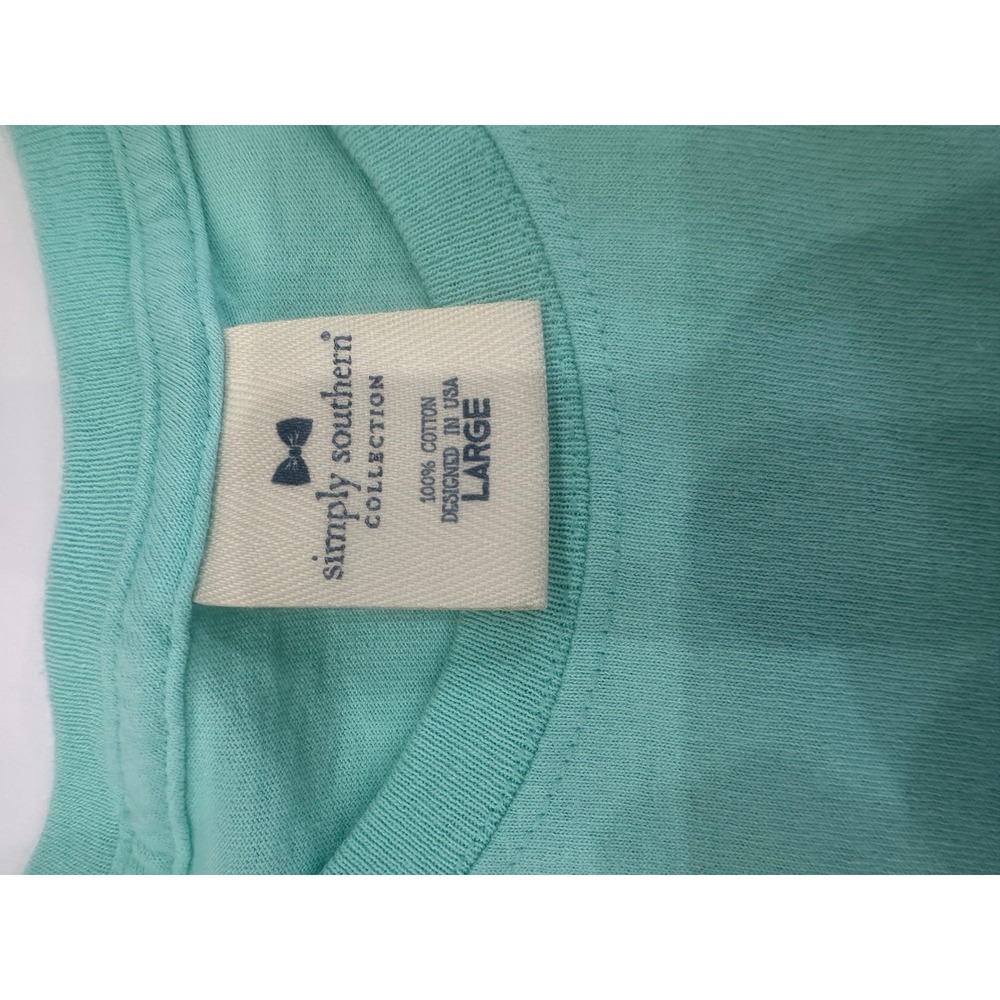 Simply Southern Mint Green Pineapple Simple is Beautiful T-Shirt Large - Picture 5 of 9